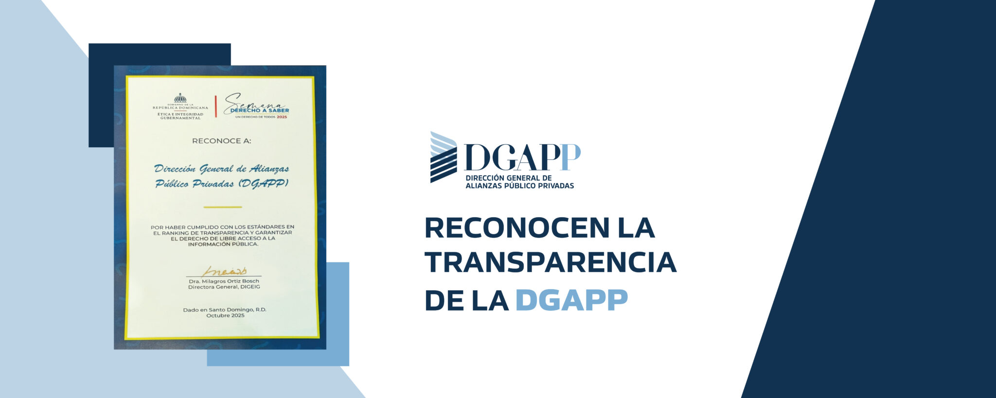 Banner reconocimiento DGAPP